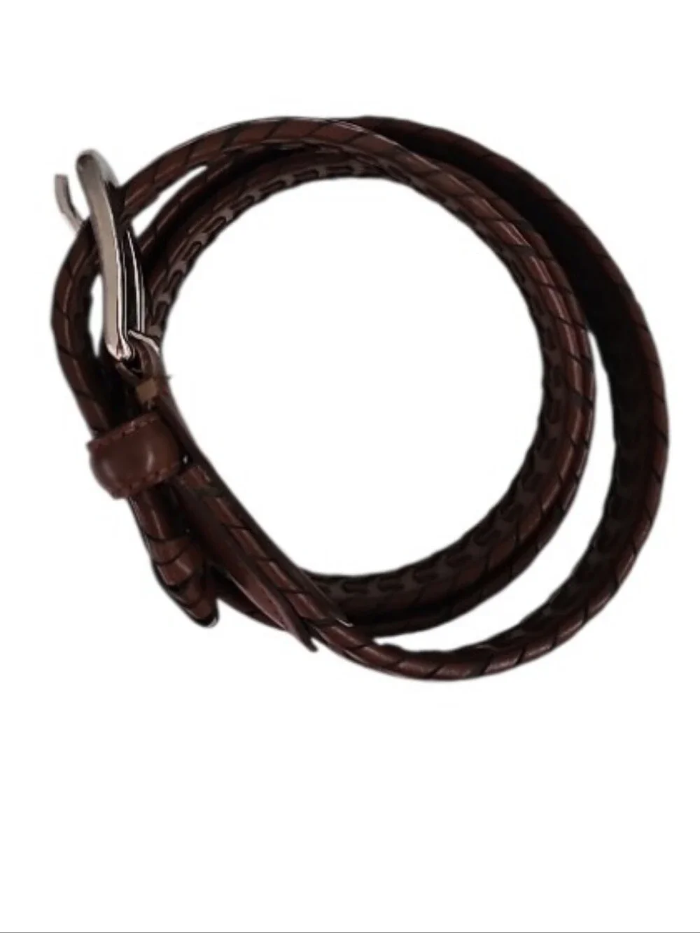 Argentina Genuine Leather Woven Belt Brown Sz 38 Braided Western Boho NWOT